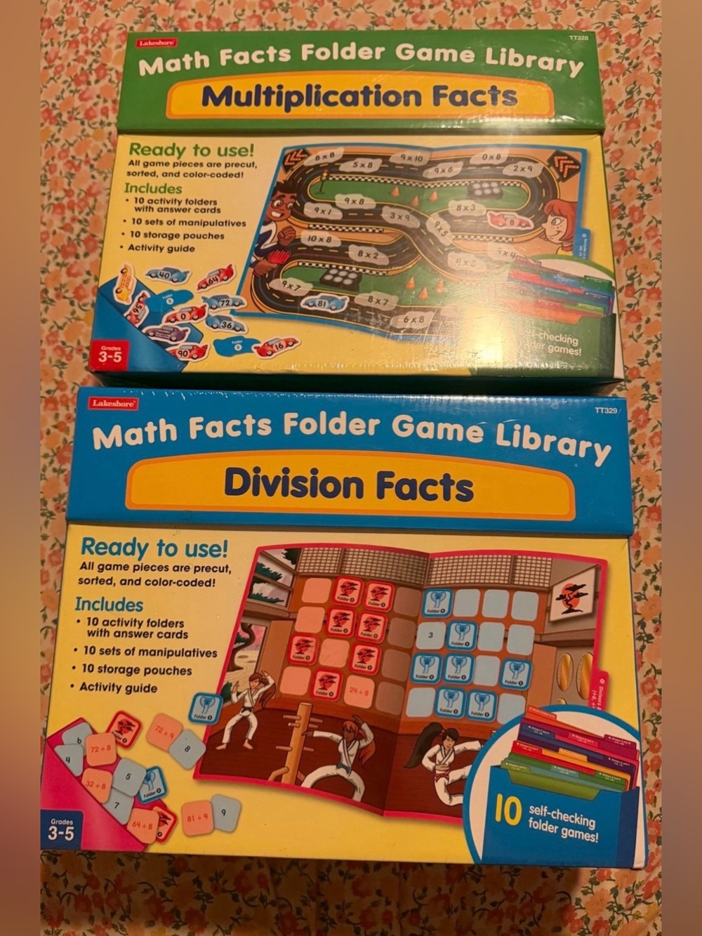 Lakeshore learning multiplication and division facts folder game library